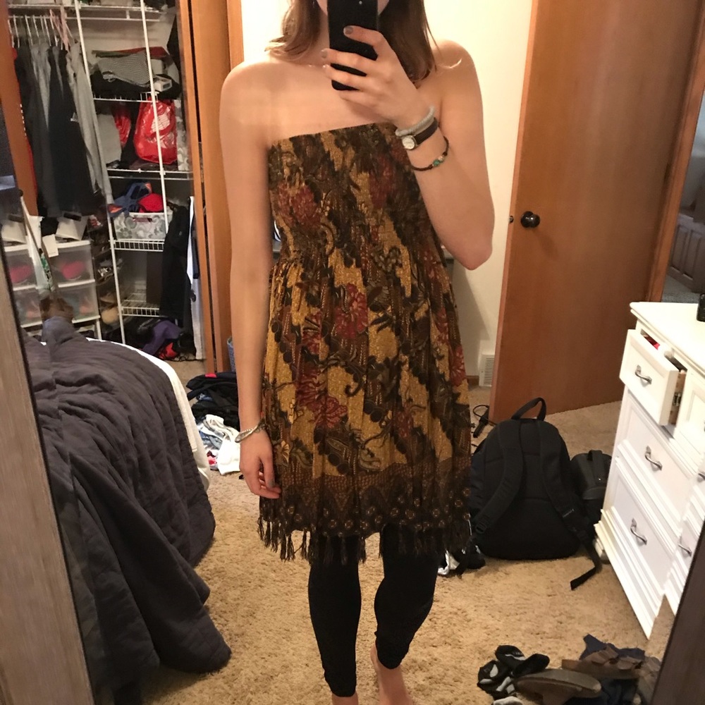 Art Gecko Strapless Dress